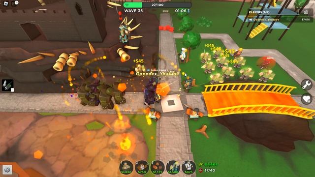 Warden and Engineer Hardcore mode Roblox Tower Defense Simulator смотреть онлайн