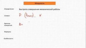 Теория по физике  Механическая работа  Мощность  КПД