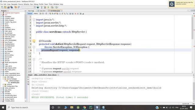 Send Redirect Method in Servlet смотреть онлайн