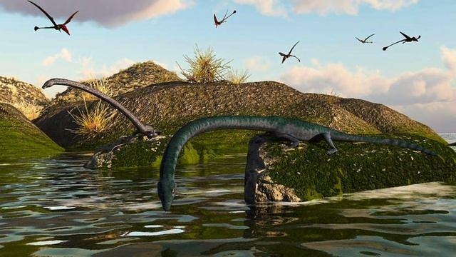 ПАЛЕОНТОЛОГИЧЕСКИЙ КРИНЖ | ТРИАСОВАЯ ФАУНА - живая удочка, морские амфибии и ящеры-планеры. смотреть онлайн