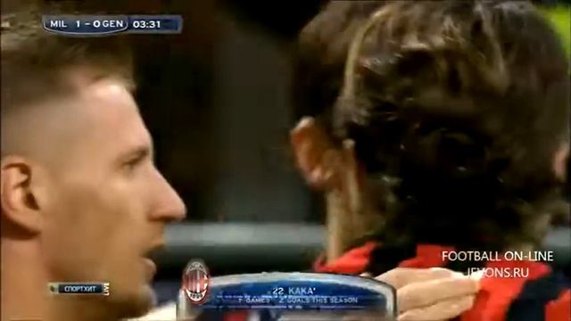 Второй гол Кака после возвращение в Милан в ворота Дженоа смотреть онлайн