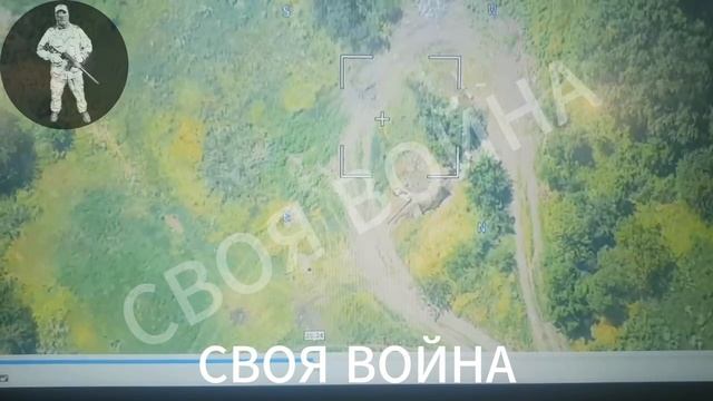Уничтожение замаскированной гаубицы ВСУ в окрестностях Артёмовска/Destruction Of The AFU Howitzer