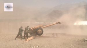 Afghans Training on the Soviet 122 mm Howitzer 2A18 (D-30)