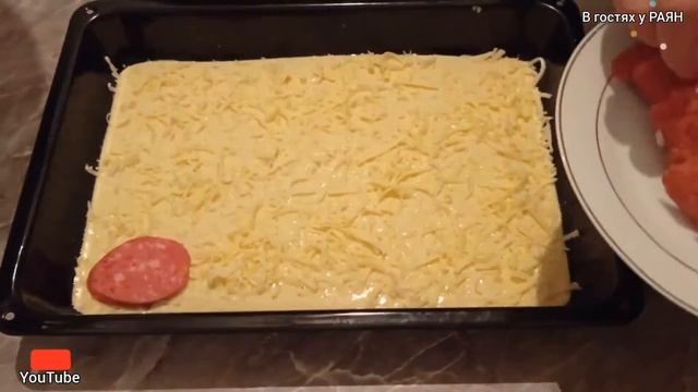 #пицца# БЕЗ ЗАМЕСА, ДРОЖЖЕЙ И РАЗРЫХЛИТЕЛЯ! Быстрая Пицца на жидком тесте