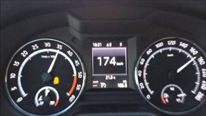 Skoda Octavia III RS 2.0 TDI Stage 1 221 HP Acceleration 0 - 100 km/h