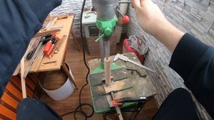 Сверлю буковый нагель. Стойка для дрели БСУ.