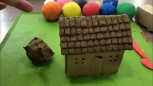 Making a plasticine house tutorial | Лепим домик из пластилина