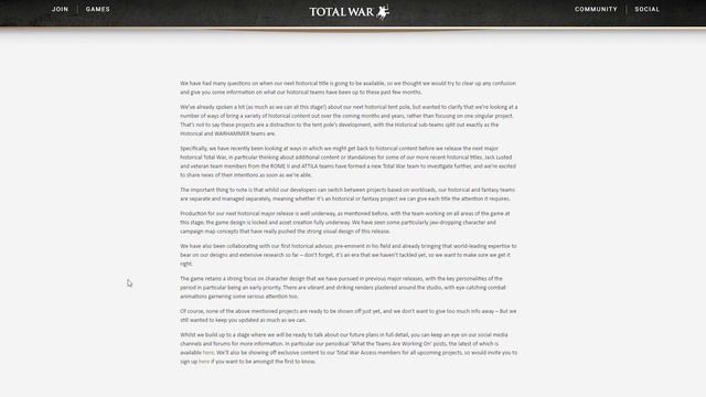 Creative Assembly Update  Total War Historical Title Clarifications