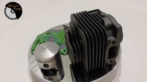 Цилиндро-поршневая группа d-44 mm, p-10 mm (52см3) для китайской бензокосы, триммера + Прокладки