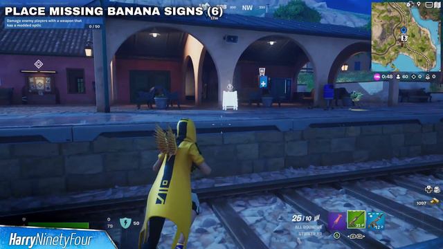 Place Missing Banana Signs & Place Sensors All Locations - Fortnite (Secret Peely Quest) смотреть онлайн