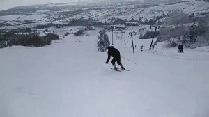 Гора Хвалынск спуск с большой горы Хвалынь на лыжах,сноуборде,термы Хвалынь