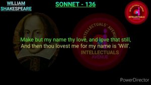 Sonnet 136: If Thy Soul Check Thee That I Come So Near by William Shakespeare