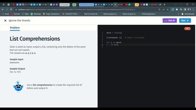 7 List Comprehensions | Python Intermediate | Sololearn