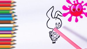 Раскраска для детей ГЕРОИ МУЛЬТИКА - ВИННИ ПУХ и ПЯТАЧОК. Мультик - раскраска. УЧИМ ЦВЕТА на русско