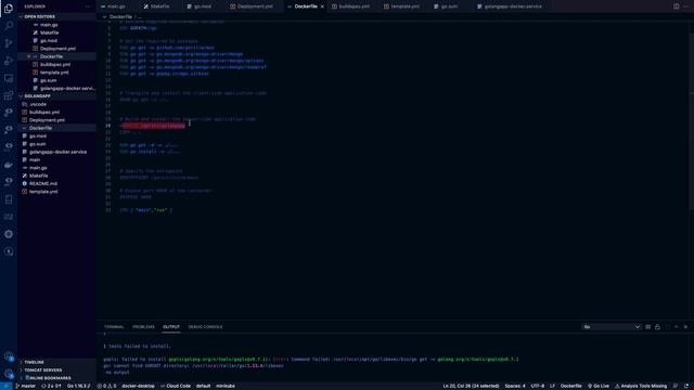 Golang Code - Create Docker Image