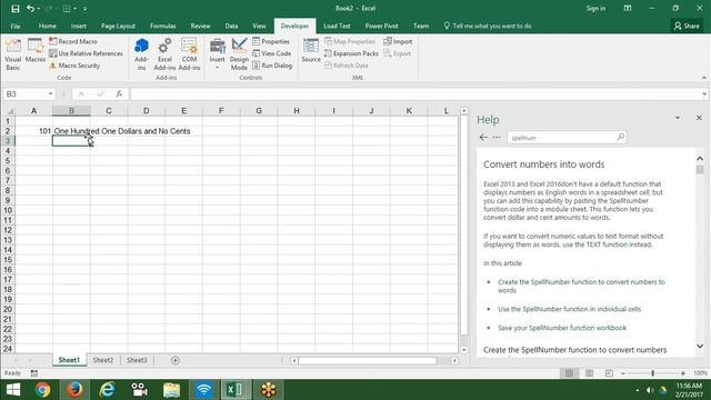 Convert numbers into words in MS Excel 2016 - Excel VBA Macros Training with Sujeet Kumar