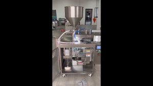 Процесс работы мини дой-пак линии серии HLDX-9018G с поршневым дозатором