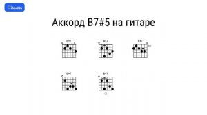 Как играть аккорд B7#5 на гитаре и фортепиано