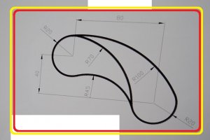 AutoCAD 2d. Сопряжения и радиус по двум точкам касания