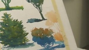 Методы рисования деревьев акварелью часть 4, Frank M. Costantino