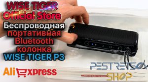 ► БЕСПРОВОДНАЯ ПОРТАТИВНАЯ BLUETOOTH КОЛОНКА WISE TIGER P3 ? РАСПАКОВКА ? И ОБЗОР ⬇️