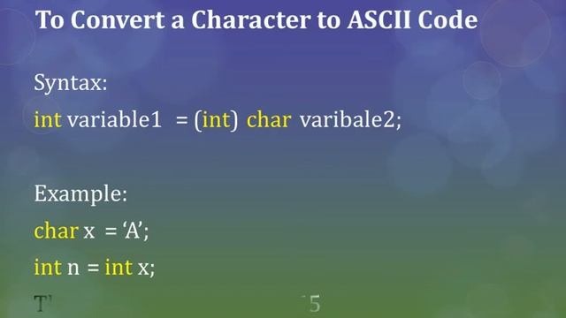 #TBC029 Conversion from Character to ASCII Code and Vice Versa in JAVA (Class 9 & 10 ICSE Board )