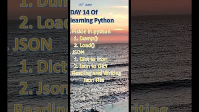 MISSION TO MASTER PYTHON | Day 14 | Exploring Pickle, Json In Python | Let’S Learn Together!#python