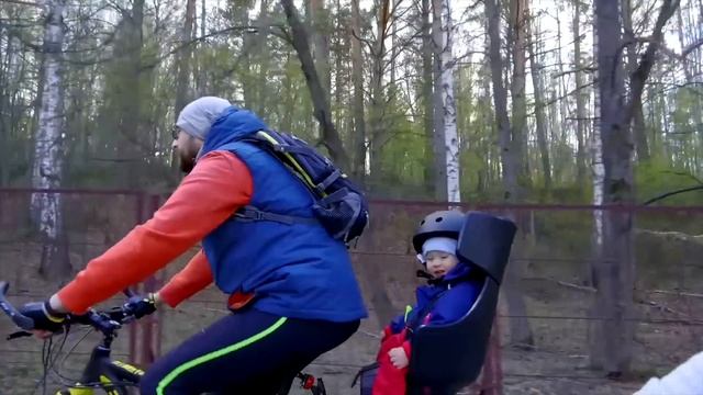 Велопокатушки. Прогулка на велосипедах с семьей по лесу. Велотур по парку. Новосибирск 2017