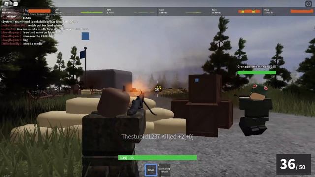 100 Killstreak with MG42 (Roblox D-Day) смотреть онлайн
