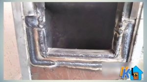 Замена и расширение дверцы на твердотопливном котле.