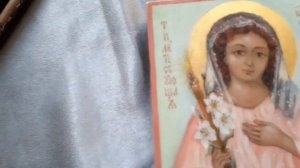 Икона Божией Матери Трилетствующая. Краткий обзор. 10 х12 см