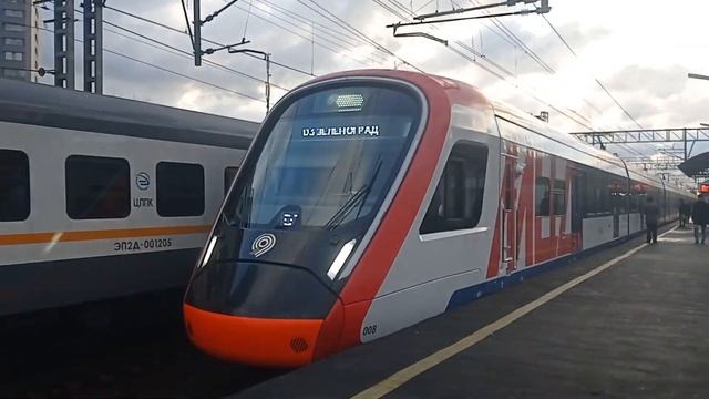 Электропоезд ЭГЭ2ТВ - 008 "ИВОЛГА 3.0" с сообщением Ипподром-Зеленоград-Крюково. смотреть онлайн