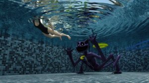 CatNap напал в бассейне и утащил под воду!!! Кот спас девочку! Poppy Playtime!