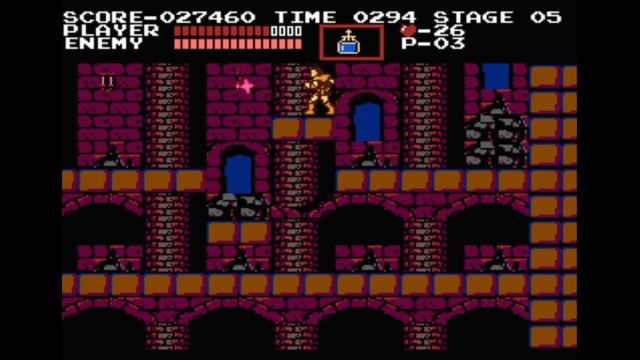 Dendy (Famicom,Nintendo,Nes) 8-bit Castlevania 1часть Stage 2.avi