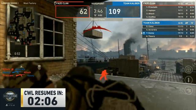 FaZe Clan vs Team Kaliber | CWL Pro League Stage 1 Playoffs 2018 | Day 1 смотреть онлайн