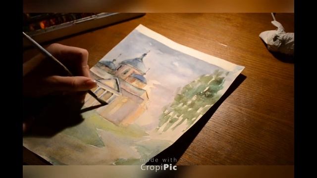 Мастер-класс по акварели. Архитектура. Пейзаж.Тверская область.