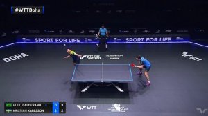 Hugo Calderano vs Kristian Karlsson | MS | WTT Star Contender Doha 2022 (QF)