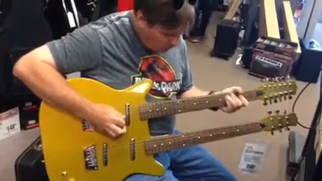 Trying out my first Danelectro double neck guitar. смотреть онлайн