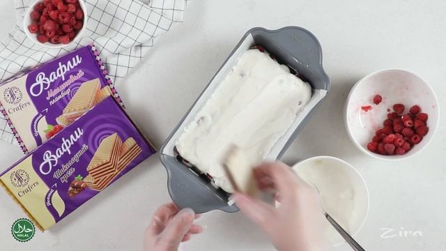 Торт, который можно быстро приготовить из вафель с малиной