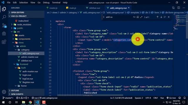 Laravel  vue js restfull api Bangla Tutorial | form data ready for submit Part-17