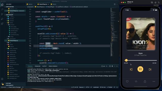 Create Complete Music Player App in React Native смотреть онлайн