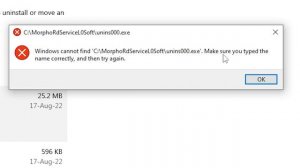 Morpho Server Down Now Work Unsuccessful | Device not Ready | windows Cannot find unins000.exe issu