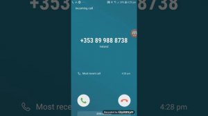 Samsung galaxy s7 incoming call