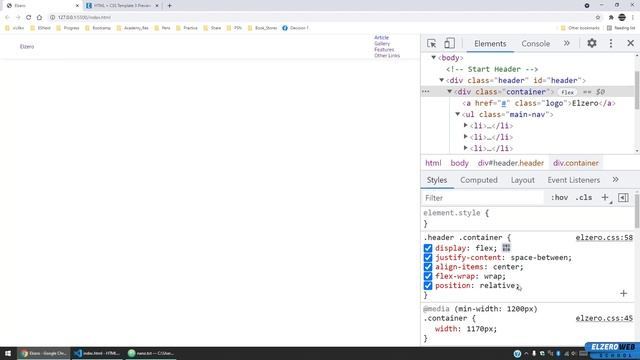 [Arabic] HTML & CSS Template Three 2021 - #03 - Header Section Part 1