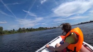 Пробуем  мотор MIKATSU 9,9 на Неве