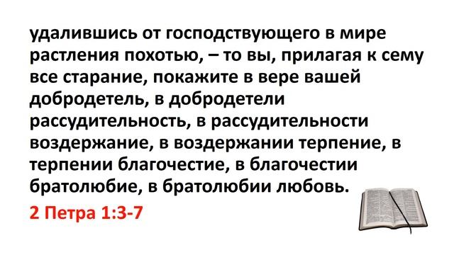 Библия, Новый Завет. 2 Петра 1:3-7 смотреть онлайн