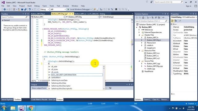 VS C++ MFC : Tutorial use Button Control in MFC C++ смотреть онлайн