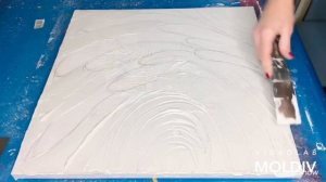 Интерьерная картина текстурной пастой и поталью. Painting with texture paste and gold leaf. Техника