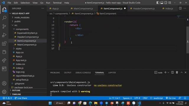 Javascript/ReactJS -  Component Props