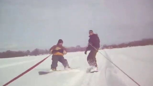Сноубордисты на снегоходе. Камчатка смотреть онлайн
